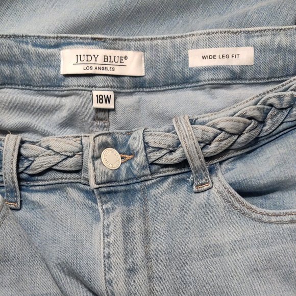 Judy Blue Cadence High Rise Braided Waistband Wide Leg Fit SIZE 18W - Picture 4 of 6